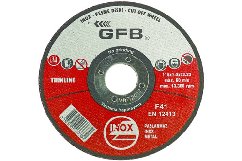 GFB INOX KESME TAŞI 115x1.0 (1 KUTU=50 ADET)